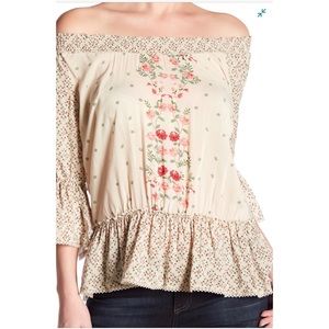 Democracy Floral Bell Sleeve Blouse
